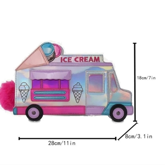 Holographic Ice Cream Truck Crossbody Bag - Picture 8 of 8